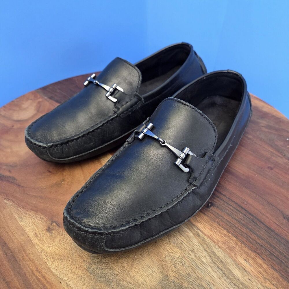 Cole Haan Wyatt Horse Bit Men's 7M Driver Style Loafers Black C35783